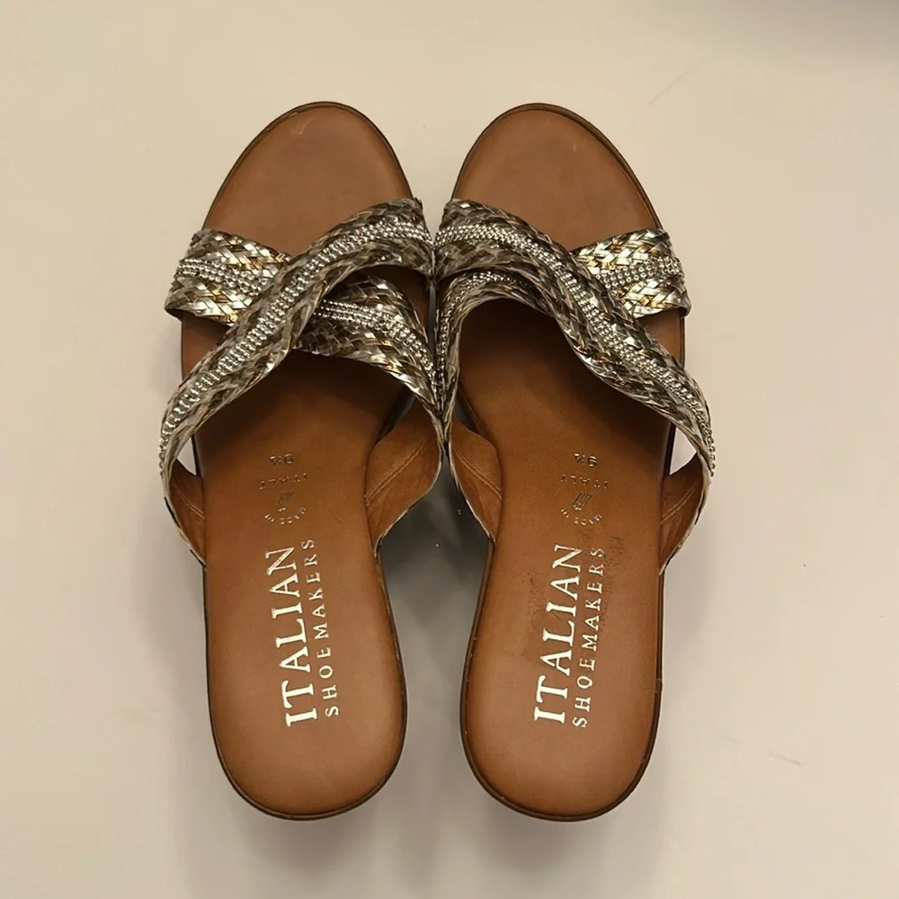 Italian Shoemakers gorgeous strappy slide heeled sandals - Picture 2 of 14